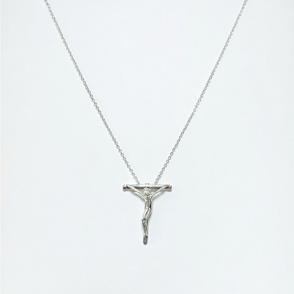 TIFFANY&CO. Silver 925 Rosary Cross endant Necklace